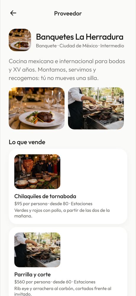 Mira su catálogo y escríbele