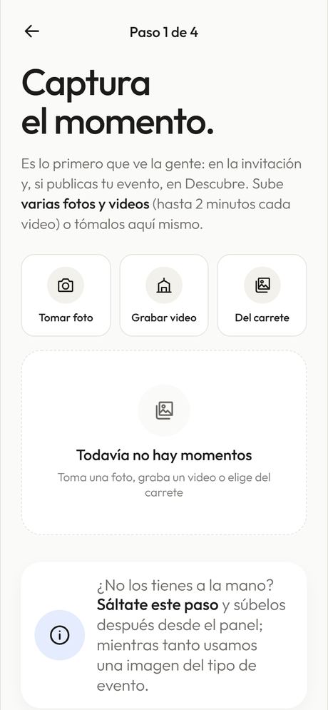 Sube una foto o sáltatelo