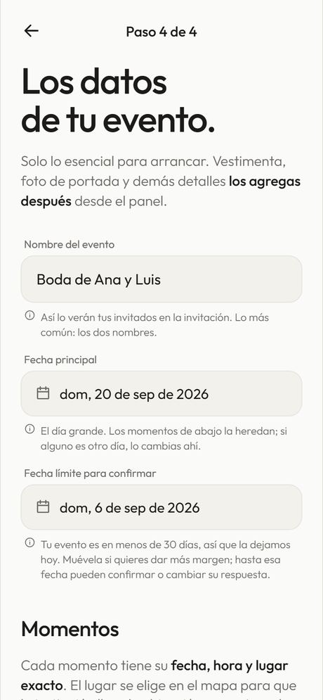 Ponle nombre y fecha