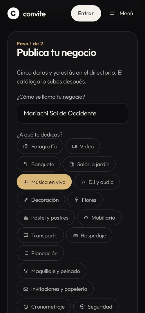 Llenas cinco datos